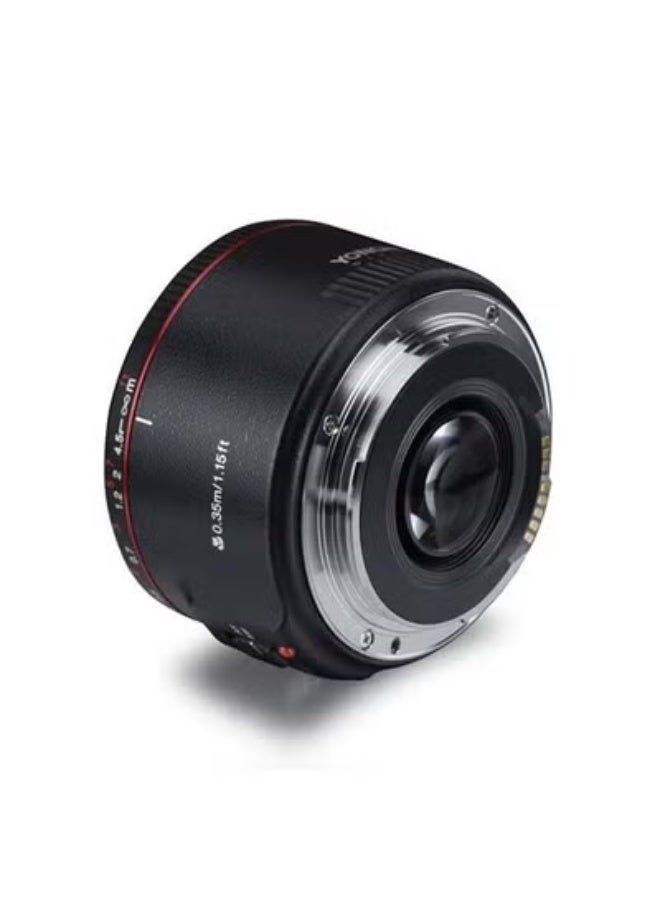 YONGNUO YN50MM f1.8 II Lens for Canon EF Mount, AF/MF 50mm f/1.8 Lens Large Aperture 0.35m Focus Distance Standard Prime Lens for Canon 5D IV 1DX I 200D II 850D 7D 6DII(YN50MM F1.8C II Black) - Image 3